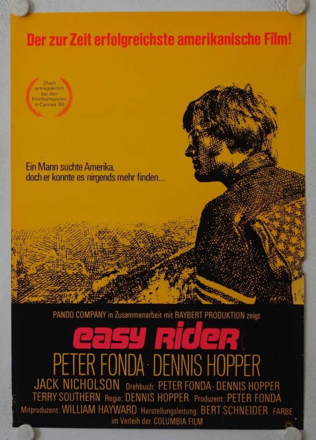 Easy Rider originales deutsches Filmplakat